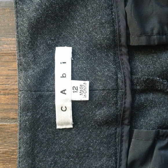 CAbi Dark Gray Lean Trouser Ponte Dress Pants - Women's 12 - Picture 3 of 7